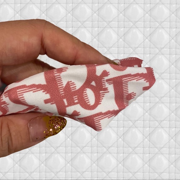 LAST ONE 🌟 HANDMADE REWORKED AUTHENTIC DIOR BIKINI DESIGNER SCRUNCHIE - Picture 4 of 4